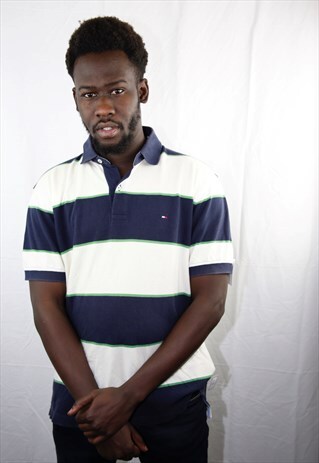VINTAGE STRIPED LOGO TOMMY RL POLO SHIRT