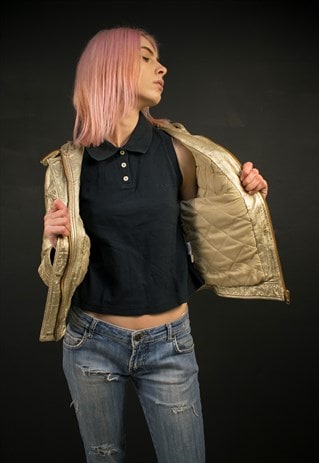 GOLD LEATHER JACKET