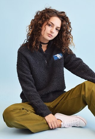 90'S RETRO ATHLEISURE SPORTS FLEECE JUMPER SWEATSHIRT