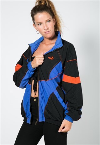 VINTAGE 80'S USA PUMA SHELL SPORT JACKET / S1431