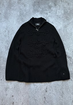 Karl Lagerfeld Knit Poncho Sleeveless Sweater