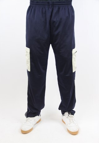 VINTAGE KAPPA NAVY 90'S TRACKSUIT BOTTOMS
