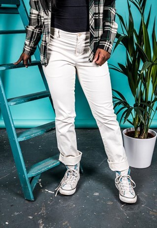 VINTAGE RALPH LAUREN TROUSERS IN WHITE