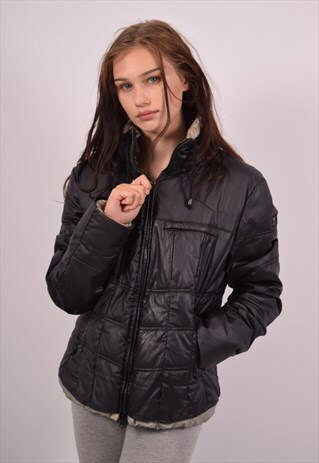 VINTAGE ARMANI JEANS PADDED JACKET BLACK