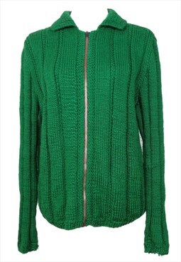 Vintage Cardigan Sweater 60s Mod Kitsch Hippie Boho Knit