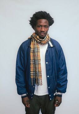 Vintage 90's 00's nova-check wool scarf