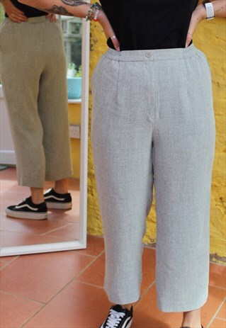VINTAGE 90'S HIGH WAIST BOYFRIEND TROUSERS SIZE 12 14