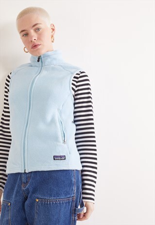 VINTAGE PATAGONIA FLEECE GILET BLUE