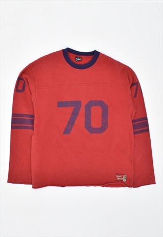 VINTAGE 90'S SWEATSHIRT JUMPER LOOSE FIT RED