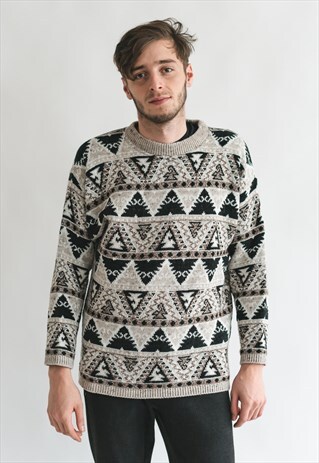 VINTAGE 80S FUNKY WINTER JUMPER