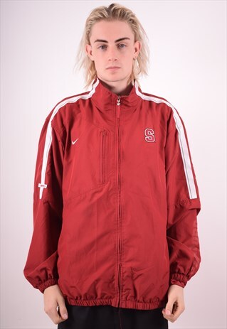 NIKE MENS VINTAGE JACKET LARGE RED 90S