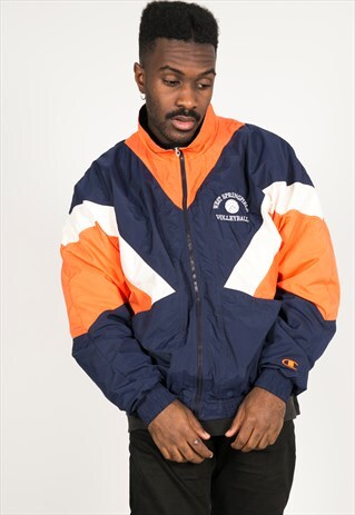 VINTAGE 80S USA CHAMPION SHELL SPORT JACKET / R748
