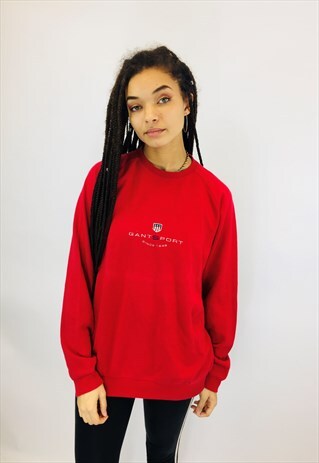 VINTAGE GANT EMBROIDERED SWEATSHIRT