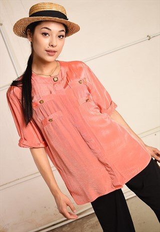 90'S RETRO MINIMALIST PARIS CHIC BLOUSE TOP