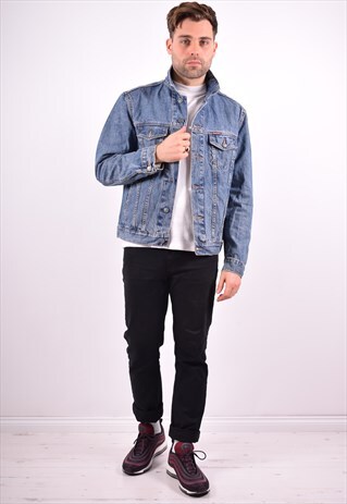 CARRERA MENS VINTAGE DENIM JACKET LARGE BLUE 90'S