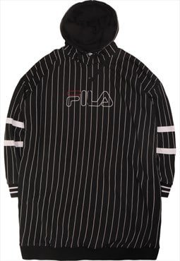 Vintage 90's Fila Hoodie Spellout Pullover Striped