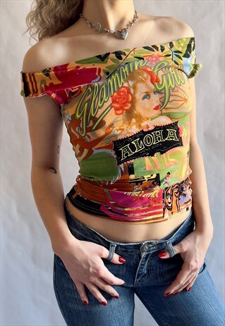 Y2K 'GLAMOUR GIRL' TOP