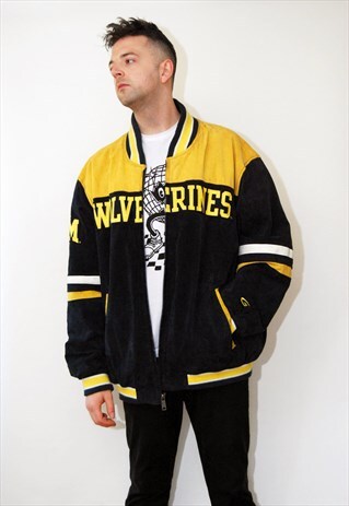 MICHIGAN WOLVERINES JACKET (3XL) VINTAGE 90S UNIVERSITY