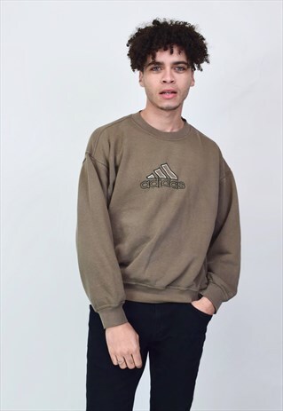 VINTAGE 90'S ADIDAS BROWN SWEATSHIRT