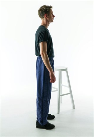 BLUE TRAINING PANTS / HIGH WAISTED PANTS