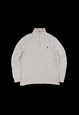 Vintage Polo Ralph Lauren 1/4 Zip Sweatshirt in Grey