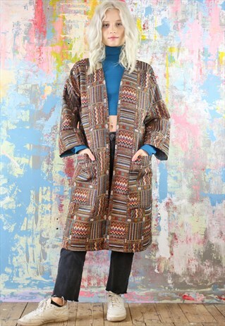 KIMONO JACKET IN AZTEC FABRIC