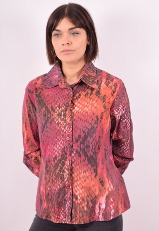 JUST CAVALLI WOMENS VINTAGE SHIRT LARGE MULTI 90S