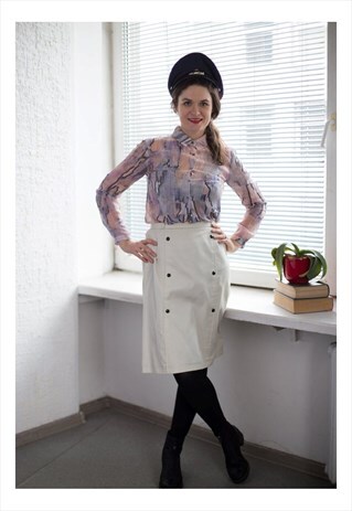 VINTAGE 80'S BEIGE MIDI SKIRT