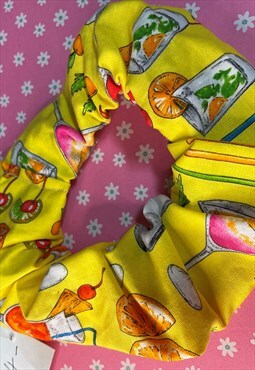 Yellow Cocktail Scrunchie