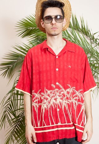 QUIKSILVER HAWIIAN STYLE, MENS SHIRT FROM THE 90S