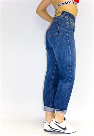 VINTAGE DARK BLUE BOYFRIEND JEANS