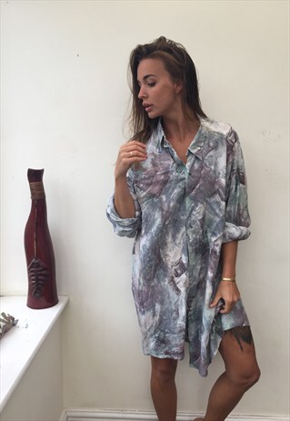 CRAZY PATTERNED OVERSIZED RETRO VINTAGE FESTIVAL SHIRT