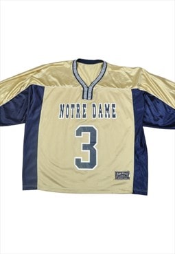 Vintage Notre Dame American Football Jersey Gold Large
