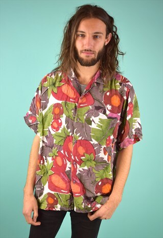 VINTAGE 90'S FRUIT PATTREN SHIRT