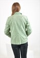 VINTAGE SUEDE LEATHER BIKER JACKET IN GREEN