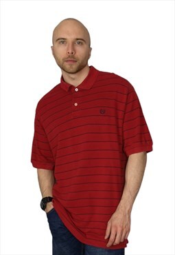 CHAPS Short Sleeve Polo Neck T-Shirt Red Size XL