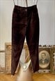 HIGH WAISTED SUEDE PANTS, WOMEN'S SUEDE LEATHER TROUSERS