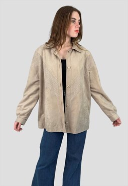 70's Danimac Vintage Suedette Beige Ladies Jacket