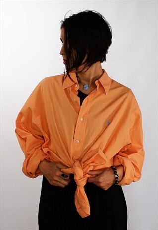 COLOUR BLOCK ORANGE SHIRT