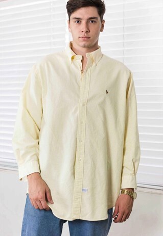 VINTAGE POLO RALPH LAUREN SHIRT LOGO 90S X 13.3