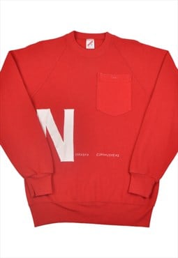 Vintage Nebraska Cornhuskers  Sweatshirt Red Ladies Small