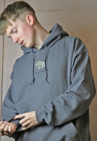 DARK GREY HOODIE WITH YAP PATCH