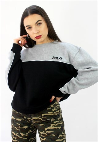 90'S RETRO BLACK & GREY SWEATSHIRT