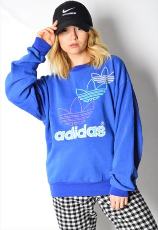 VINTAGE 90S BLUE ADIDAS SWEATSHIRT