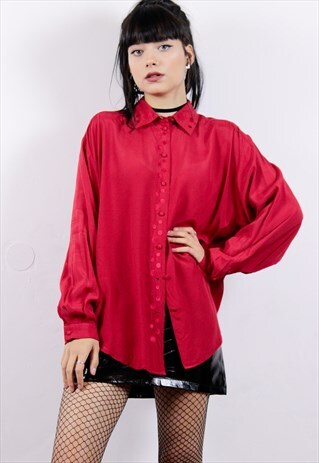 RED BUBBLE BUTTON SHIRT