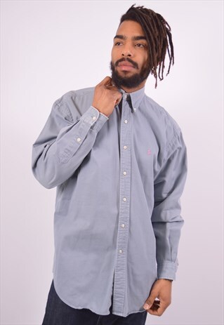 VINTAGE RALPH LAUREN SHIRT OVERSIZE BLUE