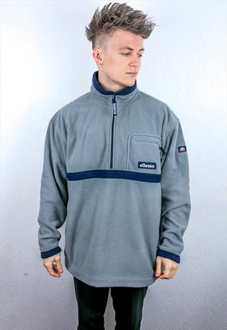 VINTAGE ELLESSE 1/4 ZIP SWEATSHIRT FLEECE