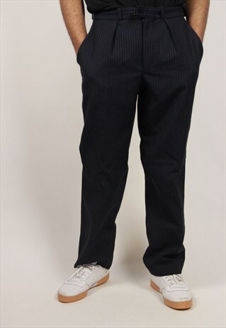 VINTAGE NAVY STRIPE TROUSERS