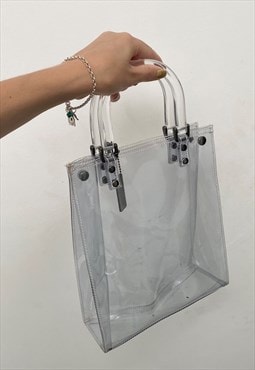 Vintage 90s clear PVC handbag 