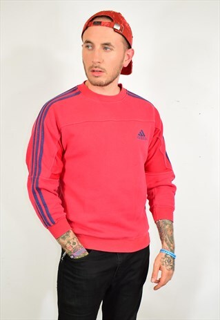 VINTAGE 90S ADIDAS RED CLASSIC SWEATER
